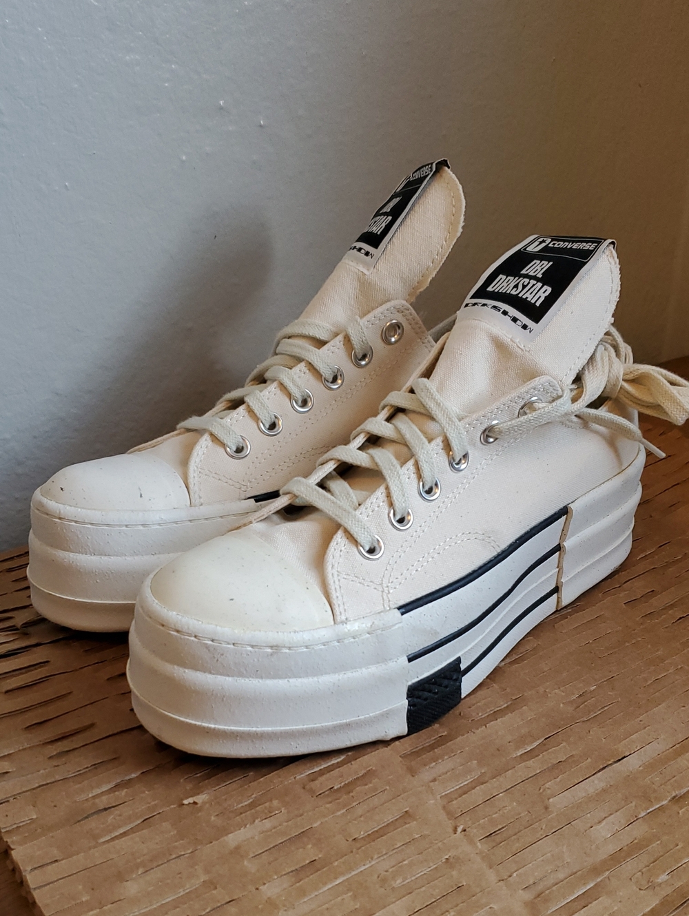 New!!!Converse X Rick Owens DRKSHDW DbL  DRKSTAR Chuck 70 Low Natural Ivory M7W9